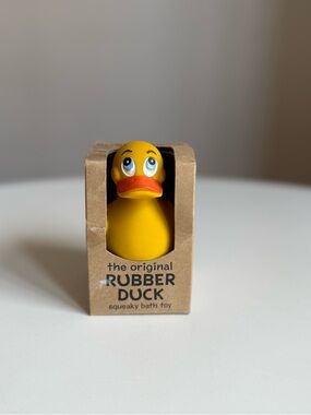 New Rubber Duck Toy Rich Frog Original Squeaky Lanco All Natural Bath Toy Box